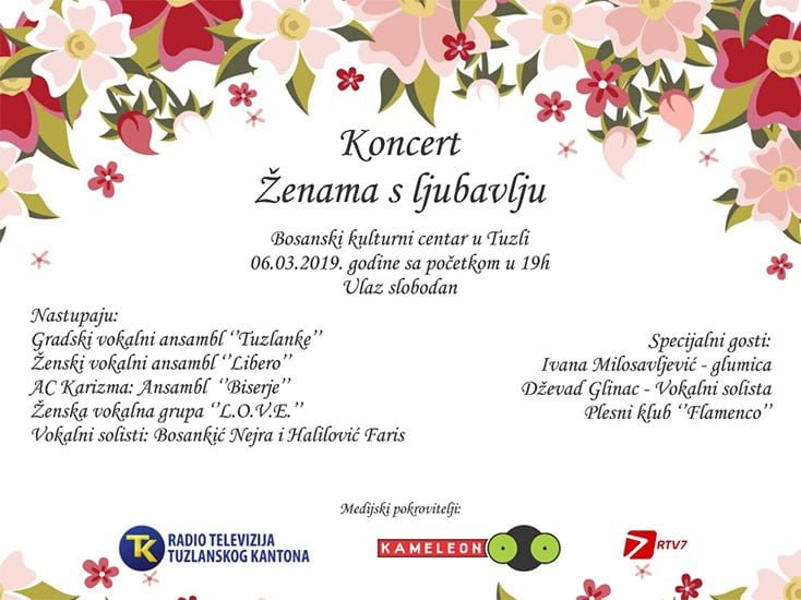 Najava koncerta Tuzlanke
